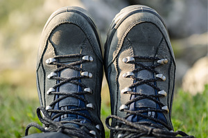 Trekking boots in the mountains, a Sports & Recreation Photo by Nature and travel