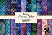 Mermaid Glitter Patterns, a Pattern Graphic by Digital Curio (Thumbnail 1 of 3)