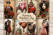 Valentines Day Junk Journal Pages, a Person Illustration by GlamArtZhanna (Thumbnail 1 of 9)