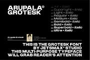 Arupala Grotesk, a Sans Serif Font by Jetsmax® Studio (Thumbnail 10 of 10)