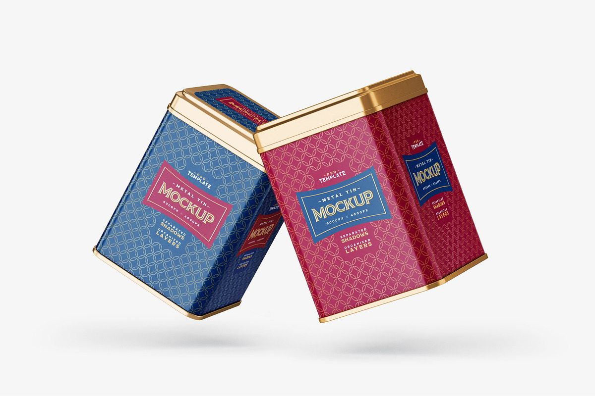 Square Tin Can Mockup Set, a Cups & Container Mockup by Deeplab (Photo 12 of 16)