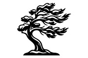 Windblown Tree Silhouette, an Object Illustration by Gfx_Store (Thumbnail 14 of 16)