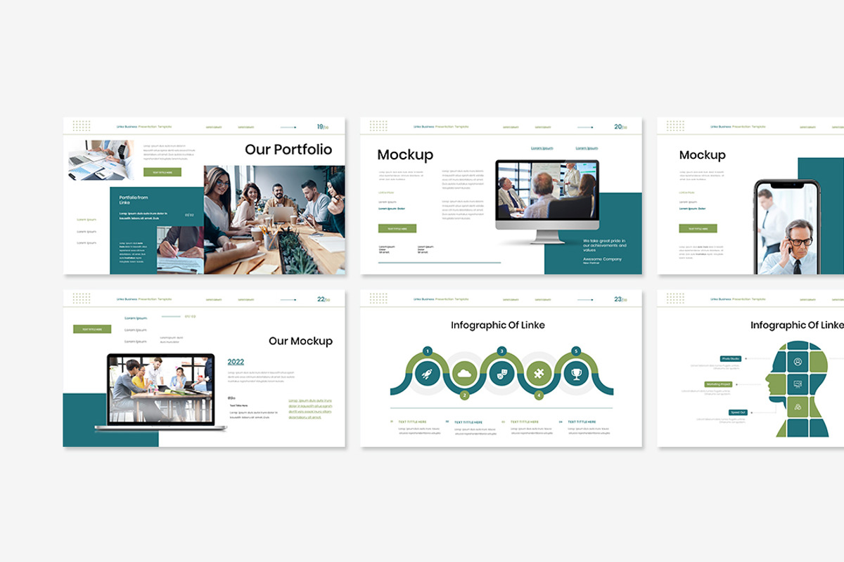 Linke Business Presentation Template, a Presentation Template by Analogous Temp (Photo 4 of 5)