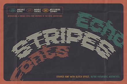 Echo Stripes - Variable Font Set