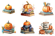 Fall Book Pumpkin Halloween Teacher, an Illustration by DreamArtGraphic (Thumbnail 3 of 4)