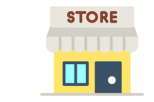 Store Flat Icon, an Icon by Pexelpy