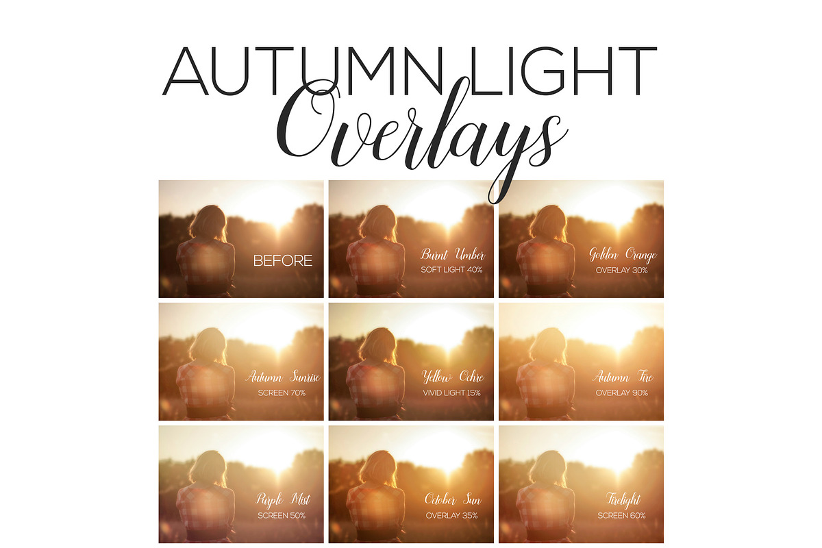 Autumn Light Overlays, a Brushes & More by Glimmer