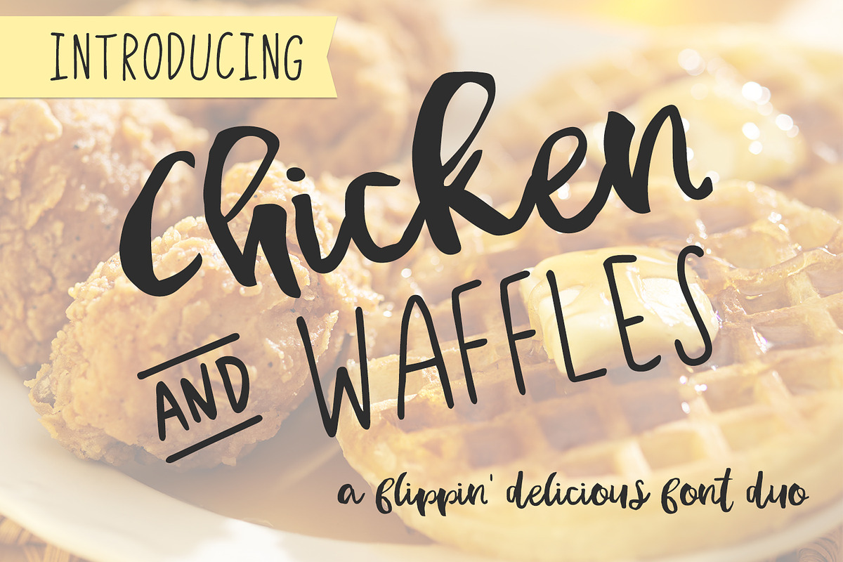 Chicken and Waffles Brush Script, a Script Font by Beck McCormick (Photo 1 of 4)