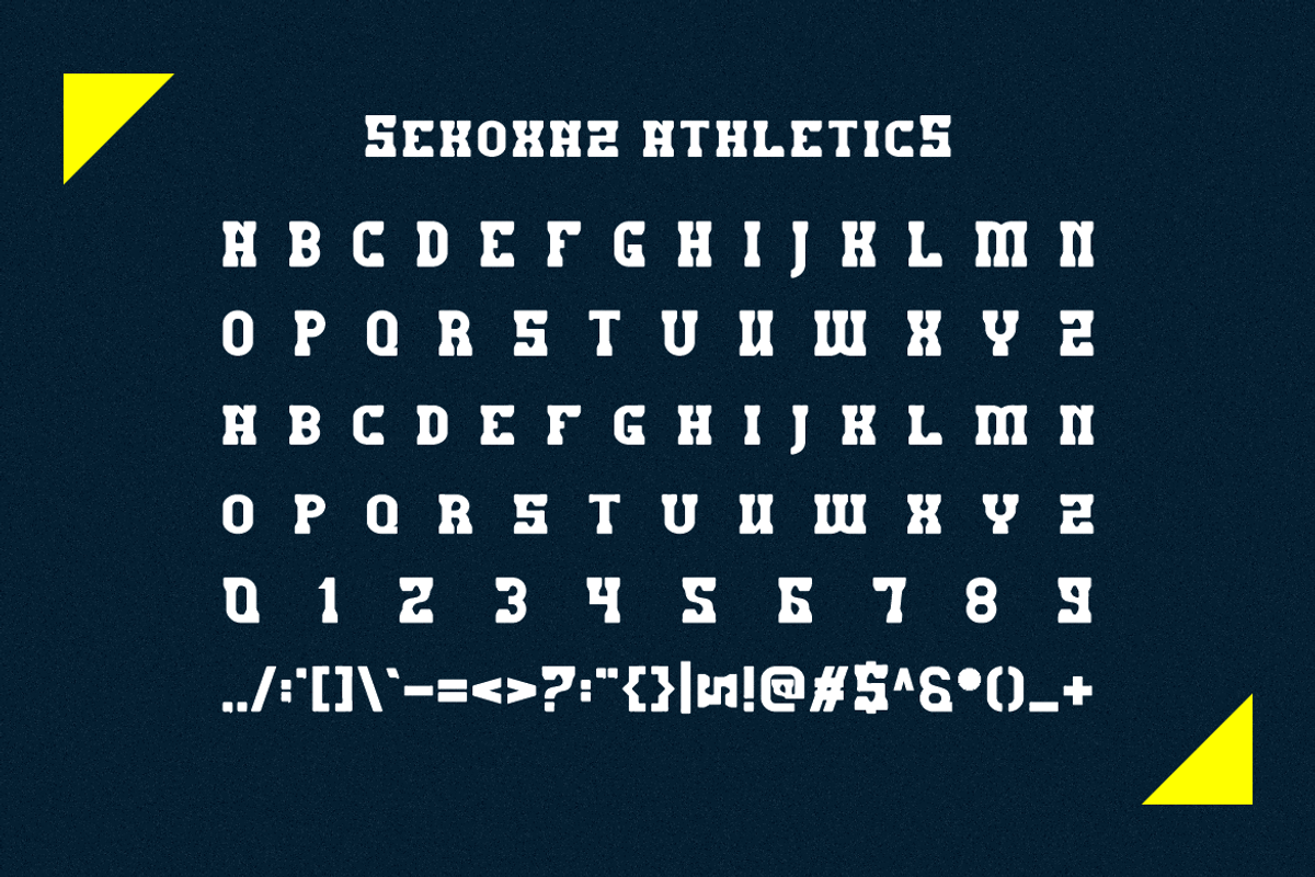 Sekoxaz Athletics - Sport Font, a Slab Serif Font by Iqsiart Studio (Photo 5 of 6)