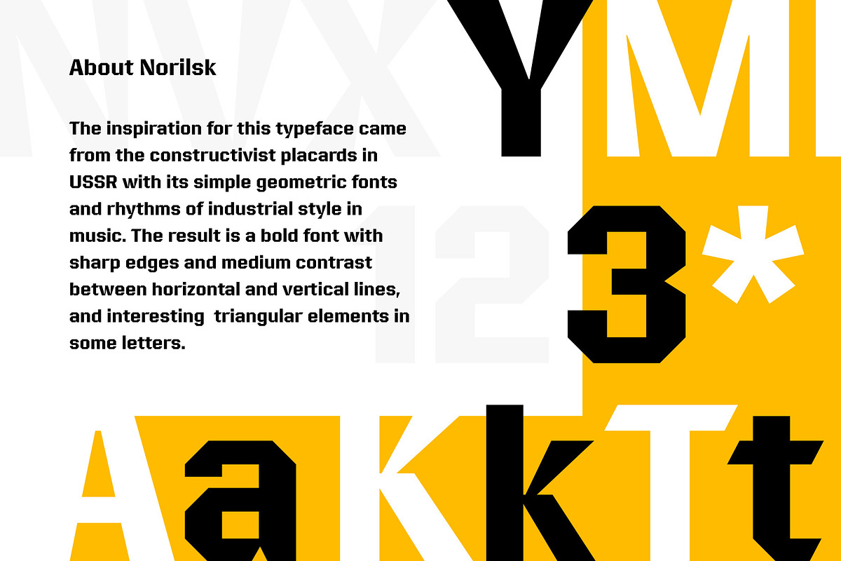Norilsk font preview 2