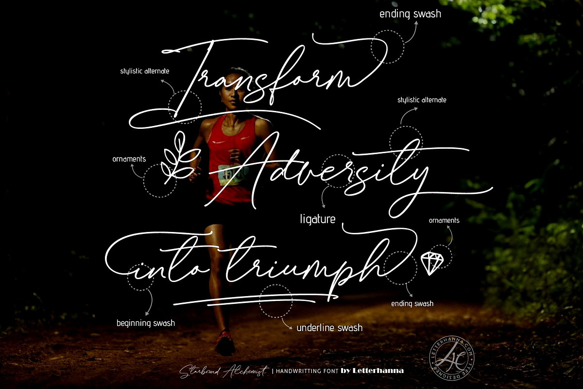Starbound Alchemist, a Handwritten Font by Letterhanna Studio (Photo 2 of 20)