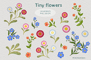 Tiny flowers, butterflies and leaves, a Seasonal Illustration by Peviotadesign (Thumbnail 4 of 8)