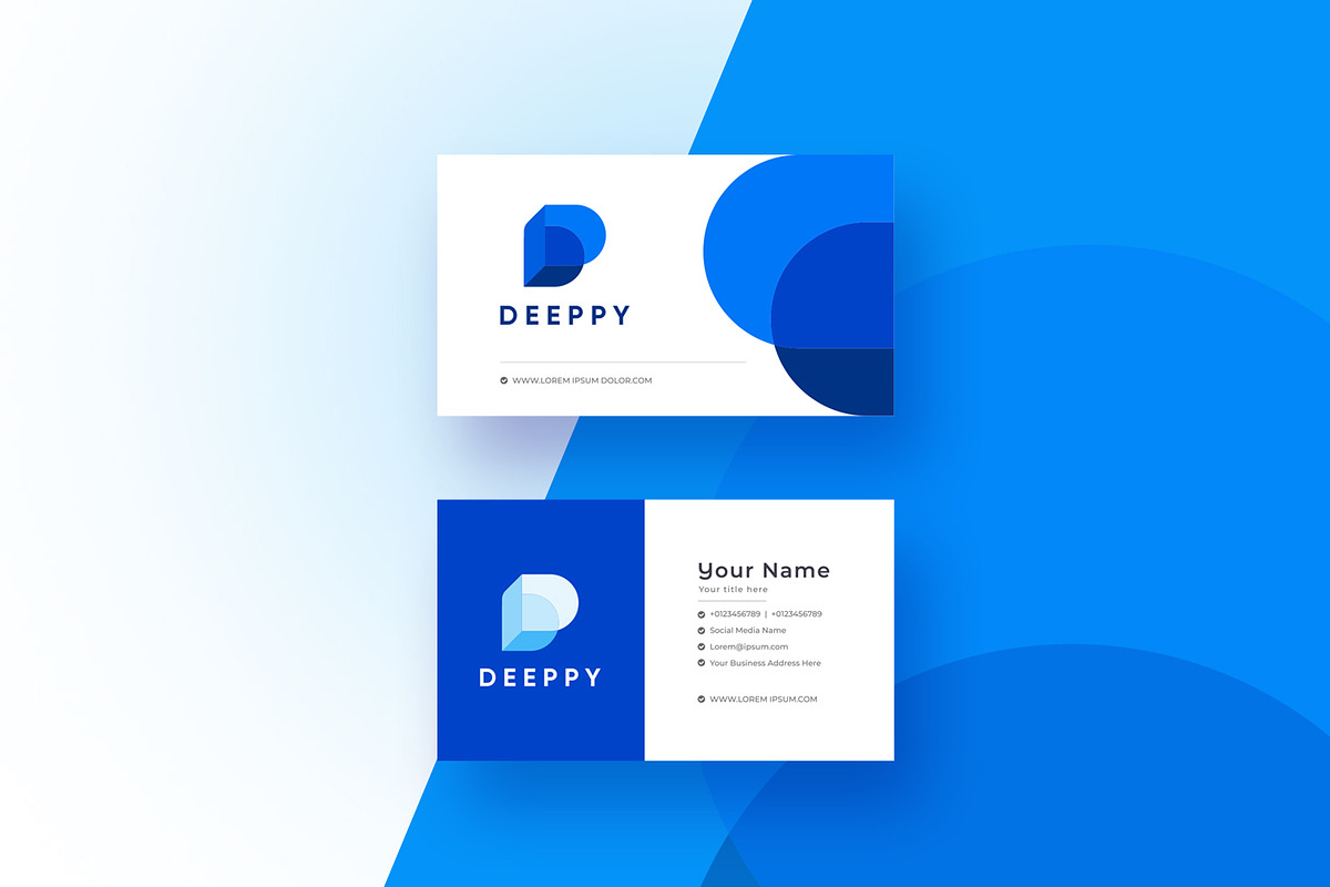 Initial D Logo & Business Card, a Branding & Logo Template by gdrony (Photo 2 of 3)