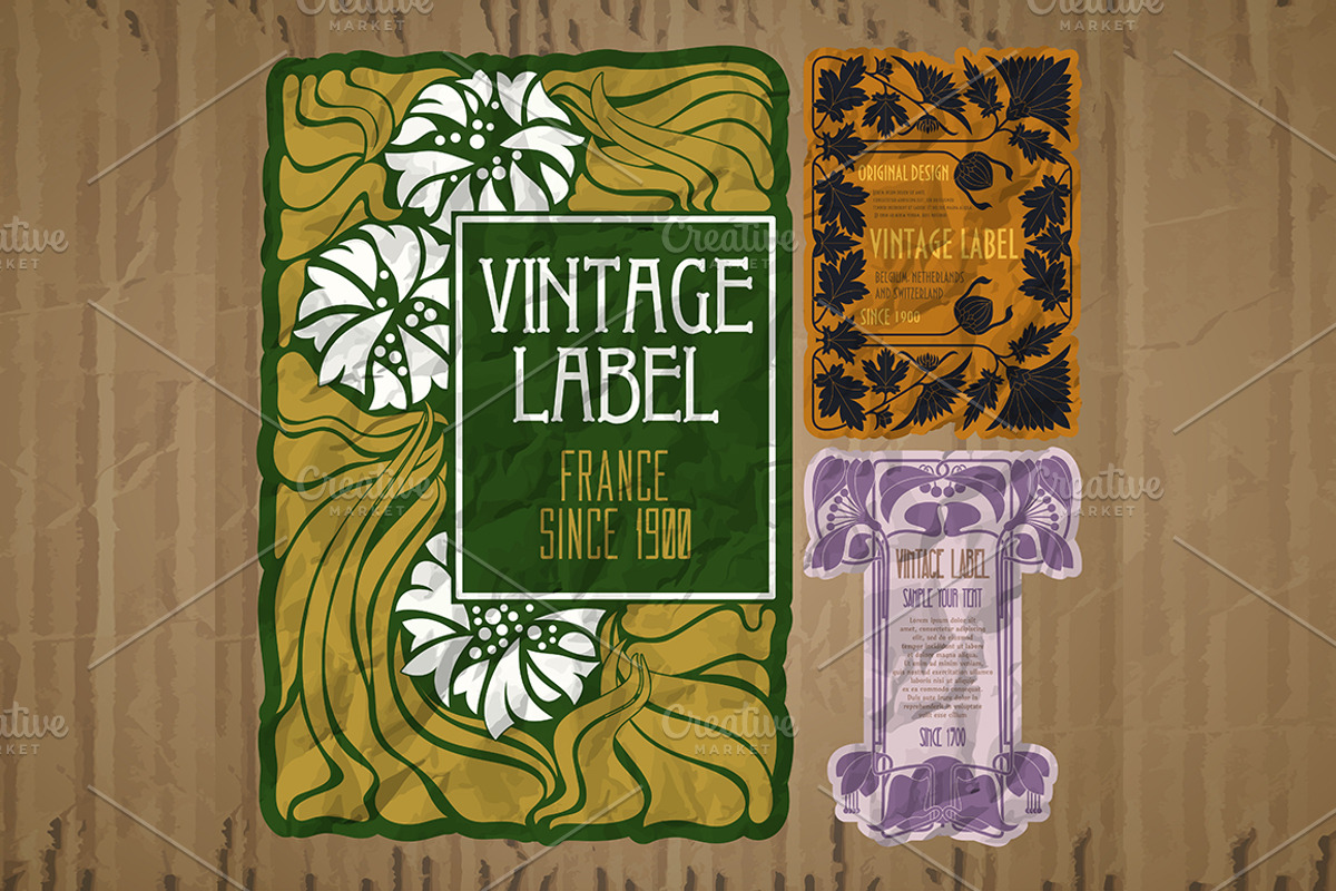 Label Art Nouveau - sets, a Decorative Illustration by Stanislav Kharchevskyi (Photo 3 of 12)