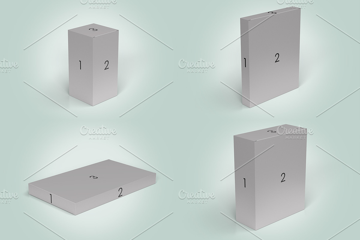 Package Box Mockups - 9 box sizes, a Packaging Mockup by Illusiongraphic (Photo 18 of 19)