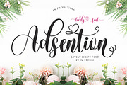 Adsention., a Script Font by IM Studio (Thumbnail 1 of 8)