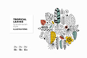 Tropical leaves, a Decorative Illustration by adehoidar (Thumbnail 1 of 5)