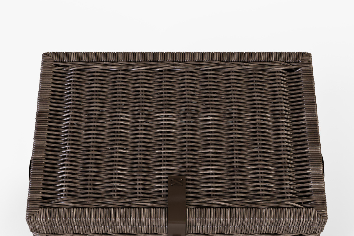 Wicker Storage Trunk 05 Walnut Brown, an Object 3D Model by Markelos (Photo 4 of 10)