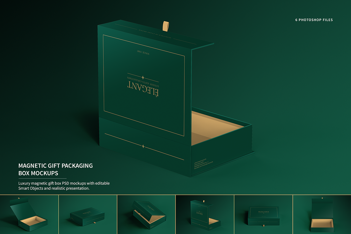 Magnetic Gift Packaging Box Mockups, a Packaging Mockup by shaikerintu (Photo 1 of 17)
