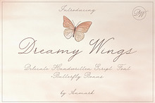 Dreamy Wings. Vintage Wedding Font