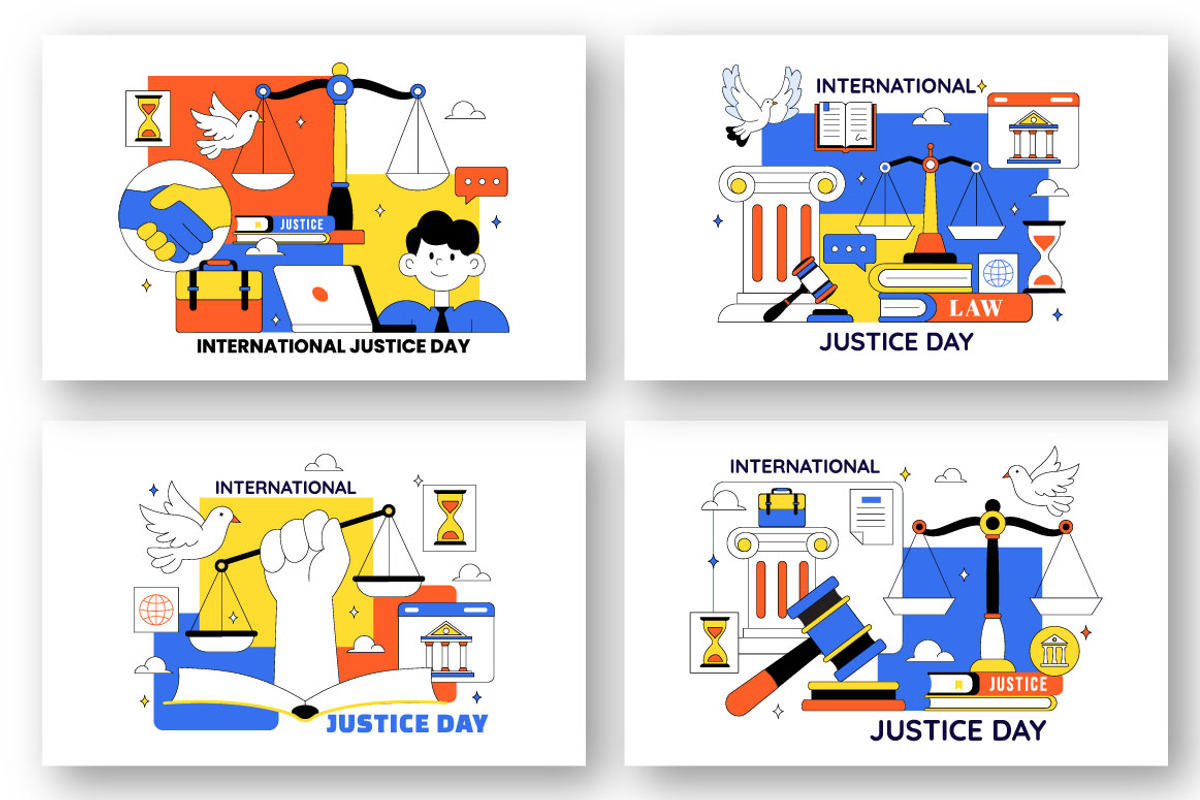 10 International Justice Day, a Person Illustration by denayunebgt (Photo 3 of 4)
