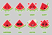 Watermelon Stickers & Patterns Pack, a Pattern Graphic by BabySofja (Thumbnail 2 of 6)