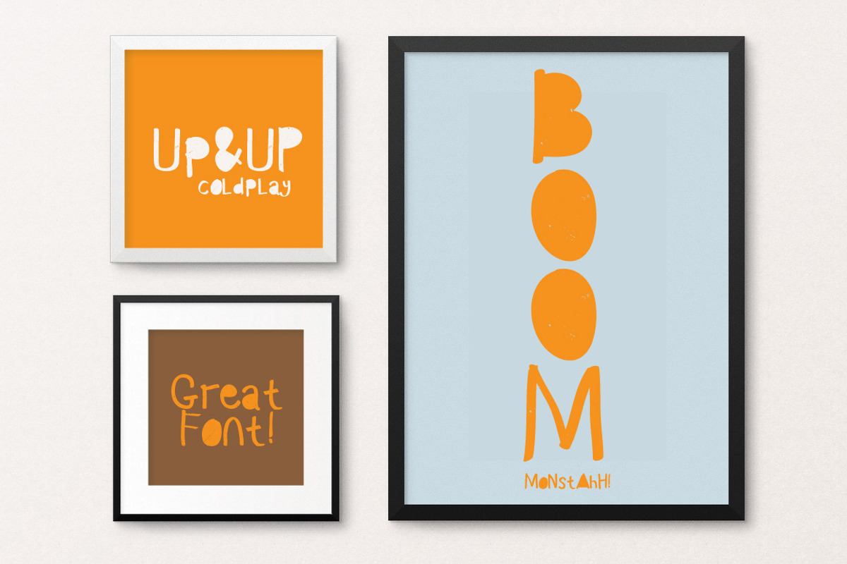 Monstahh Layered Typeface preview 5