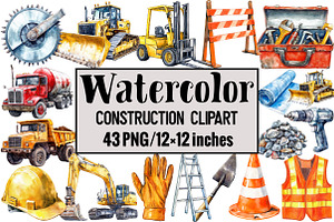 Construction Clipart, an Illustration by Design Market