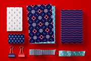 Seamless Nautical Pattern, a Pattern Graphic by The Odd Seed (Thumbnail 3 of 9)