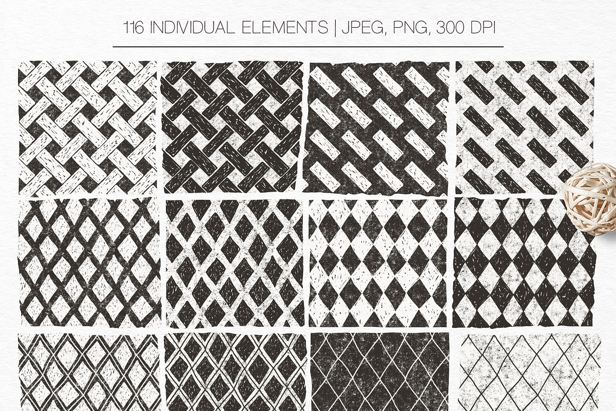 Linocut Patterns, a Pattern Graphic by GVGraphics (Photo 5 of 15)