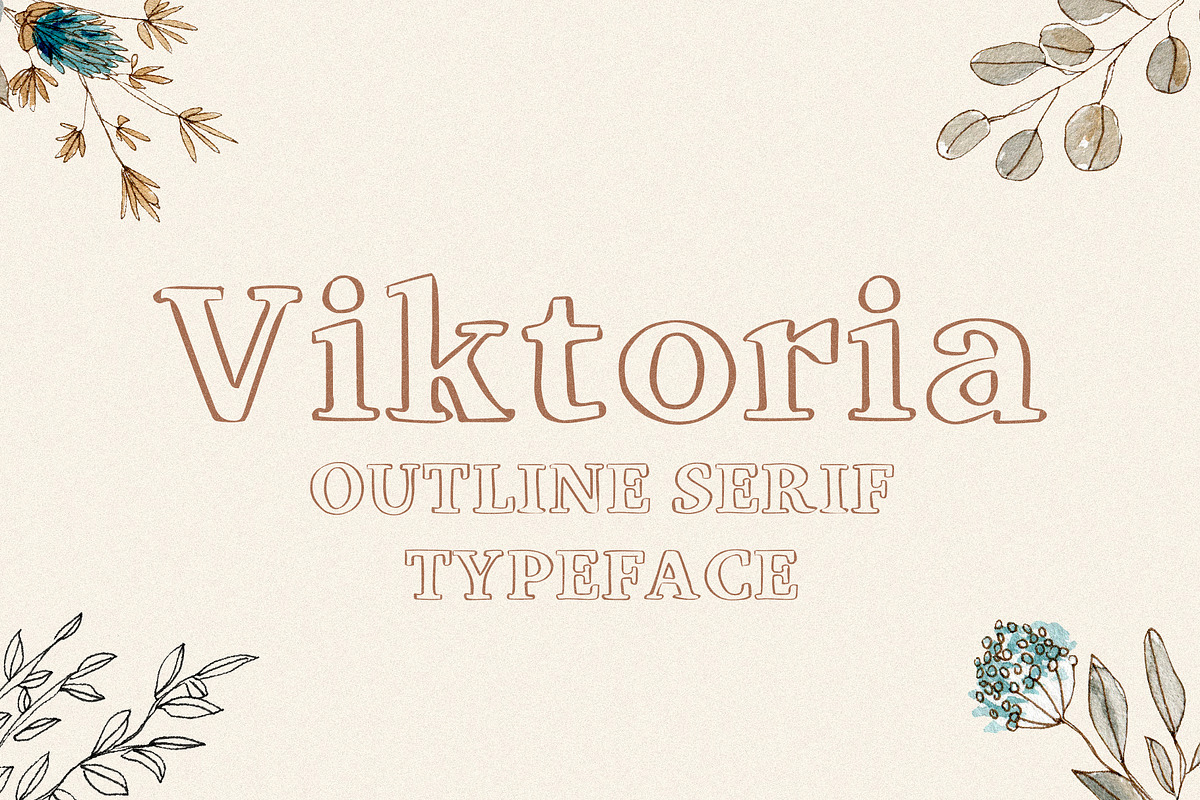Viktoria - Outline Serif Typeface, a Serif Font by HipFonts (Photo 4 of 9)