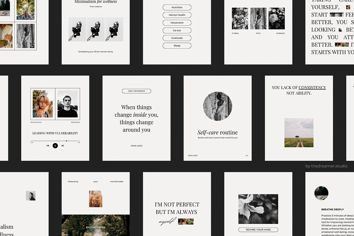 Instagram Template for Online course, a Social Media Template by tonko. (Photo 4 of 8)