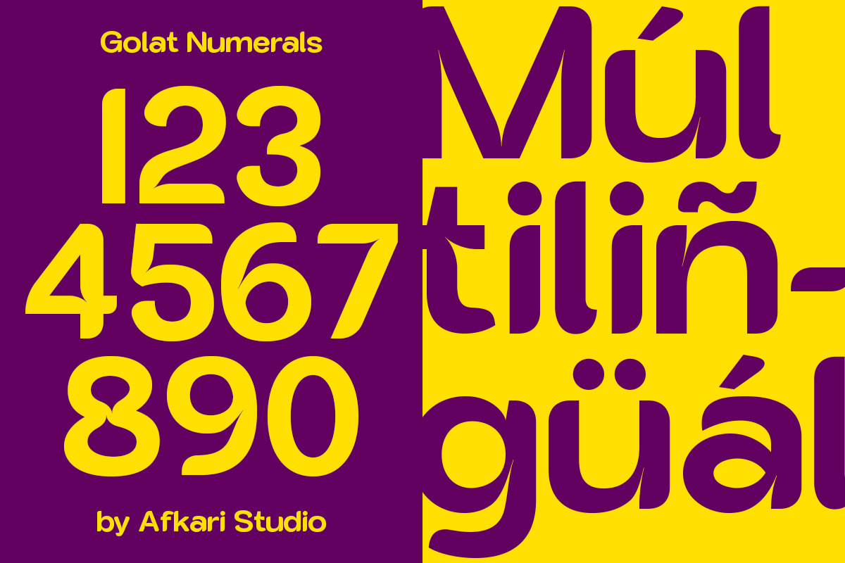 Golat - Modern Sans Serif Display Fo, a Sans Serif Font by Afkari Studio (Photo 9 of 9)