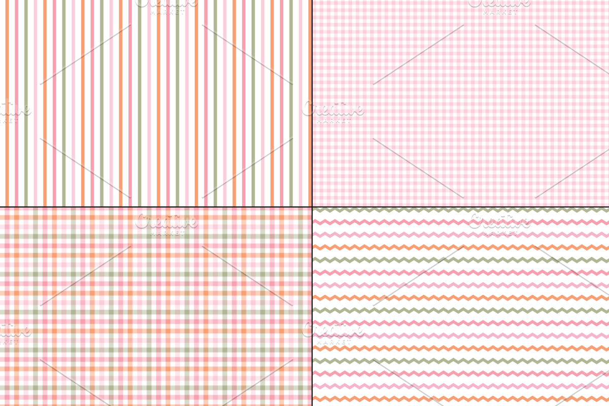 Pink & Orange Plaids &Stripes preview 4