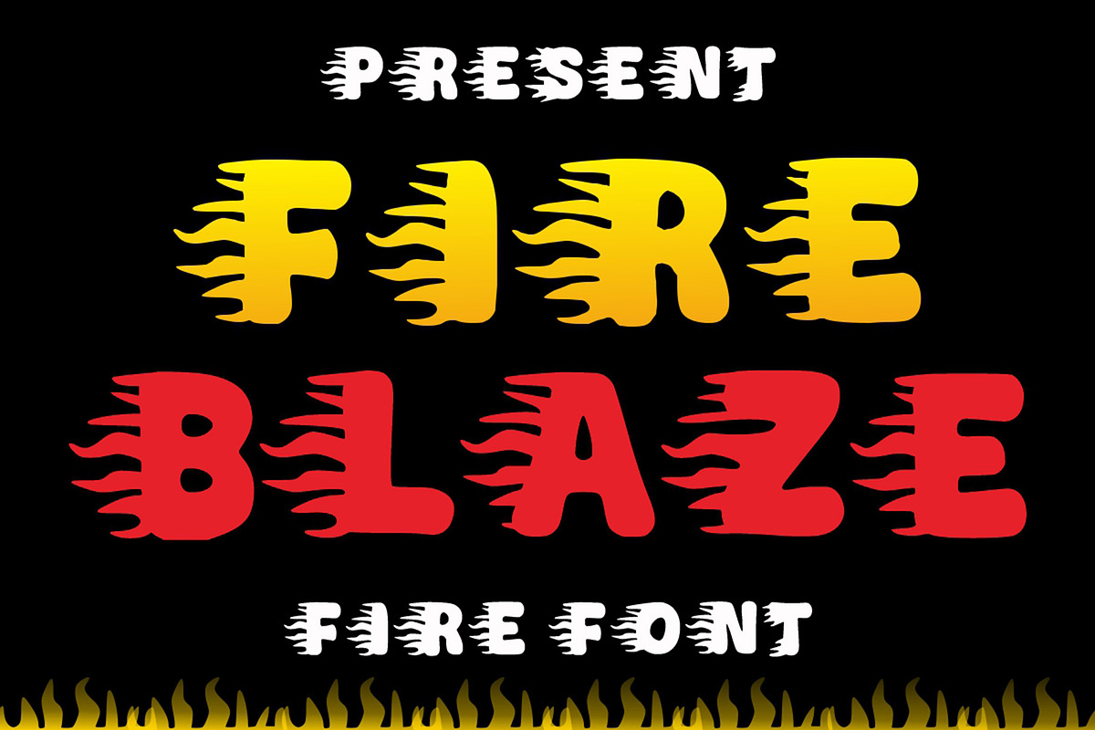 Fire Blaze - Flame Font, a Font by Fourteen Letter (Photo 1 of 9)
