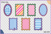 Retro Wavy Pattern Frames Vector Set, a Decorative Illustration by Gfx Expert Team (Thumbnail 2 of 10)