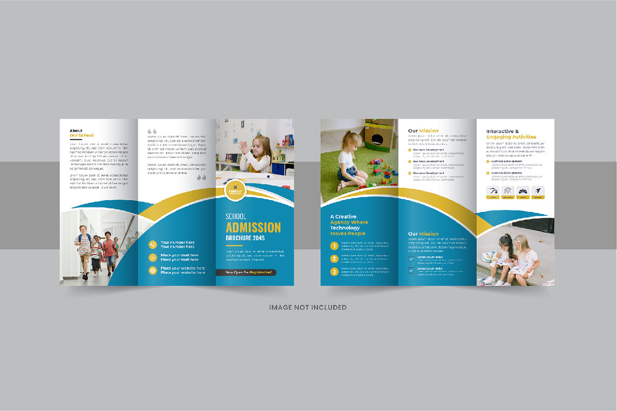 School admission trifold brochure, a Brochure Template by Pavel_design