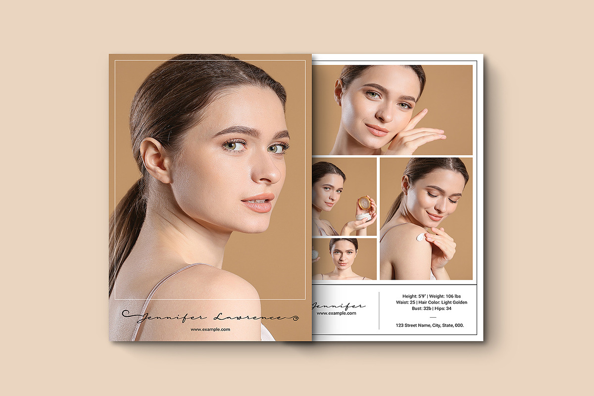 Modeling Comp Card Template, a Card Template by retrographix
