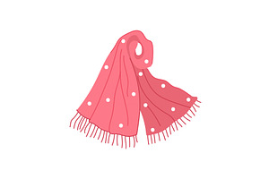 Woman Scarf Women Cartoon Vector