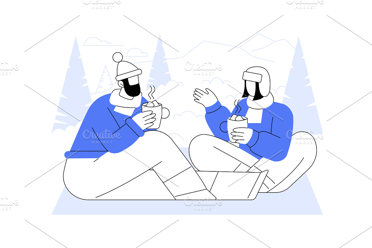 Drinking hot chocolate isolated, a Person Illustration by Visual Generation