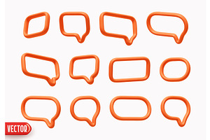 Speech bubbles. Minimal set of chat, an Illustration by Modern vector