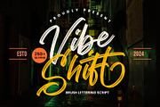 Vibe Shift - Textured Brush Script, a Script Font by Inviline.co (Thumbnail 1 of 12)
