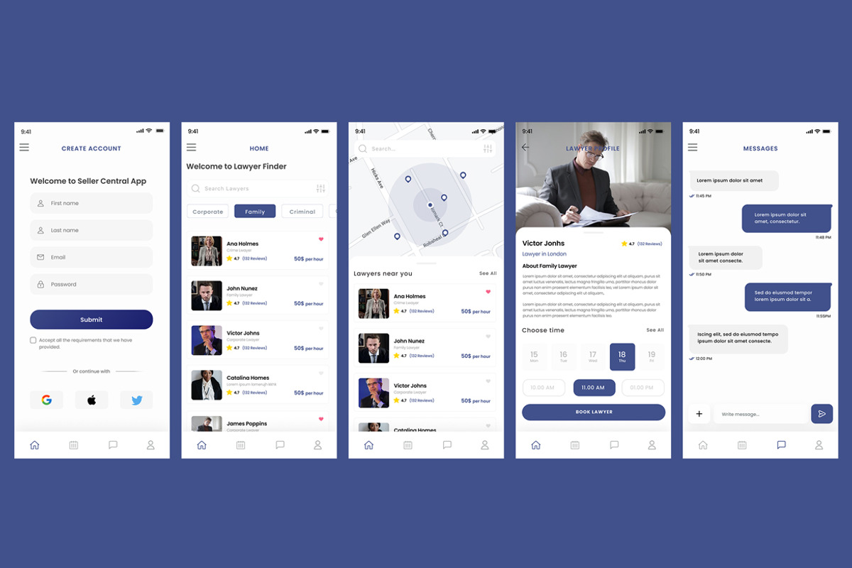 Find Lawyer & Law Firm App, an App Template by nagaredesignstudio (Photo 2 of 2)