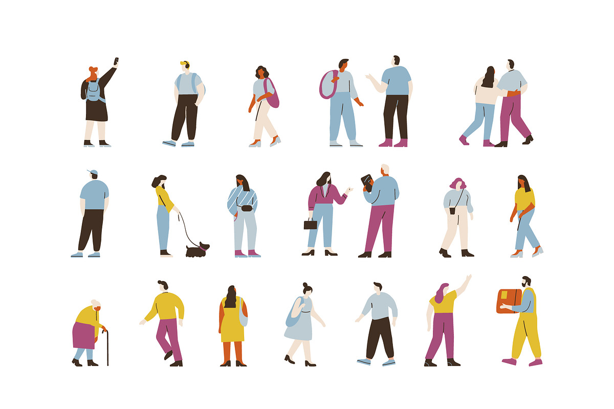 Vector Crowd People bundle, a Person Illustration by Vector_Art (Photo 8 of 11)