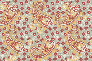 Fashion Paisley Seamless Pattern