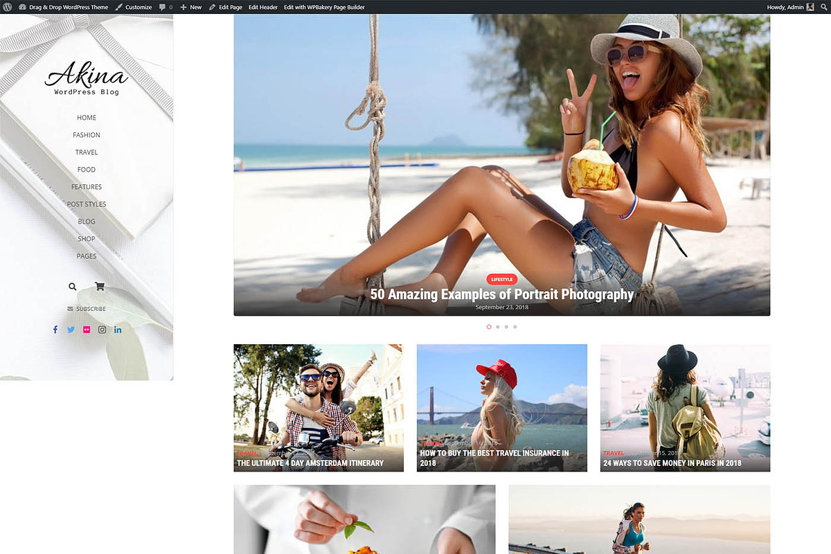 Akina – Blog, Business & Shop Themes, a WordPress Template by Cherry Wordpress Theme (Photo 6 of 9)