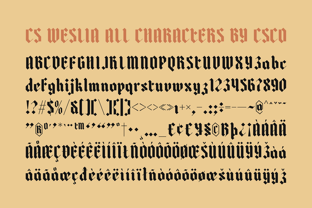 CS Weslia – Gothic Font, a Blackletter Font by Craft Supply Co. (Photo 8 of 8)