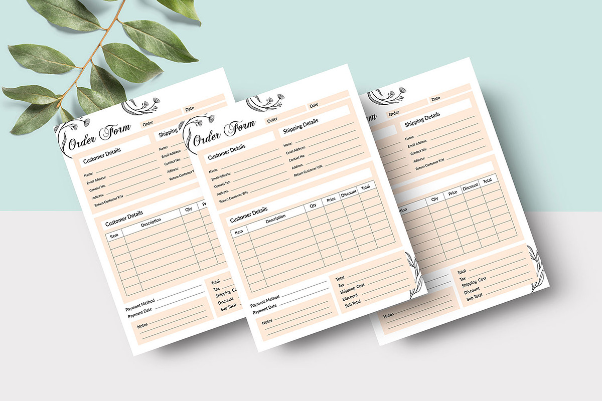 Order Form Template, a Stationery Template by Template Shop