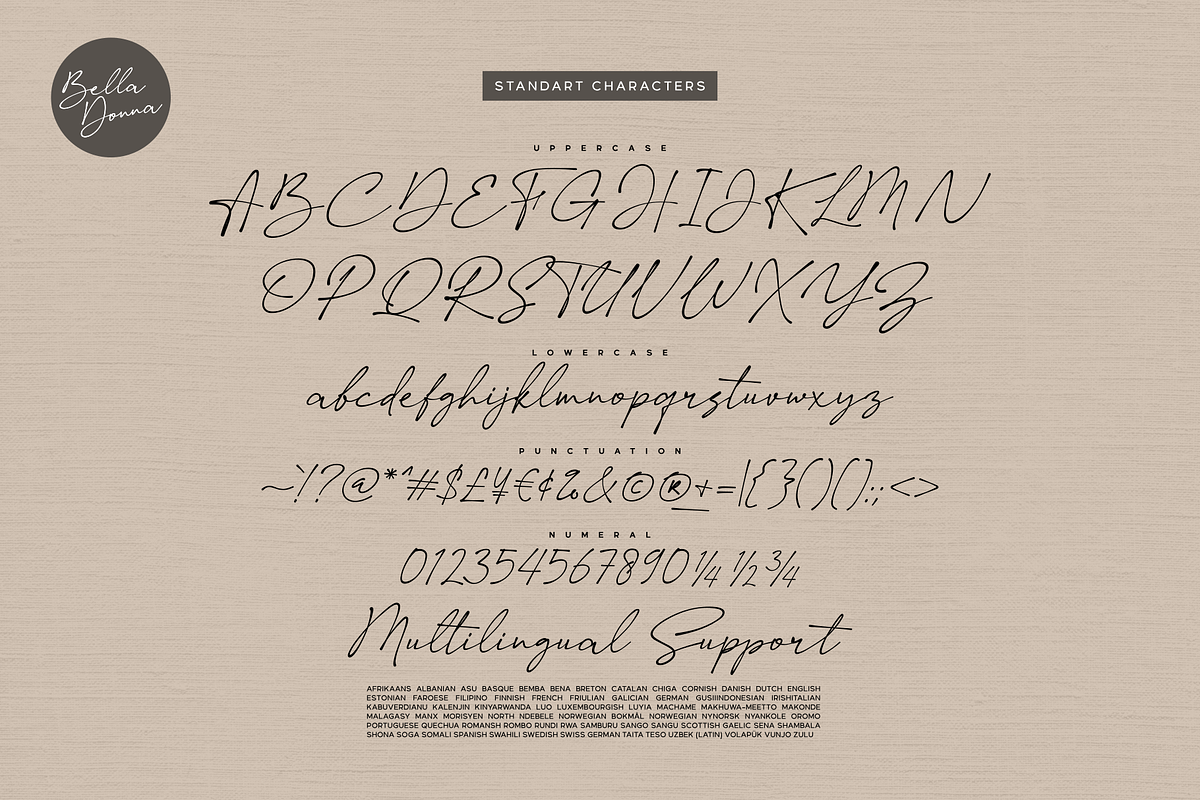 Bella Donna / Elegant Signature, a Script Font by Java pep (Photo 12 of 13)