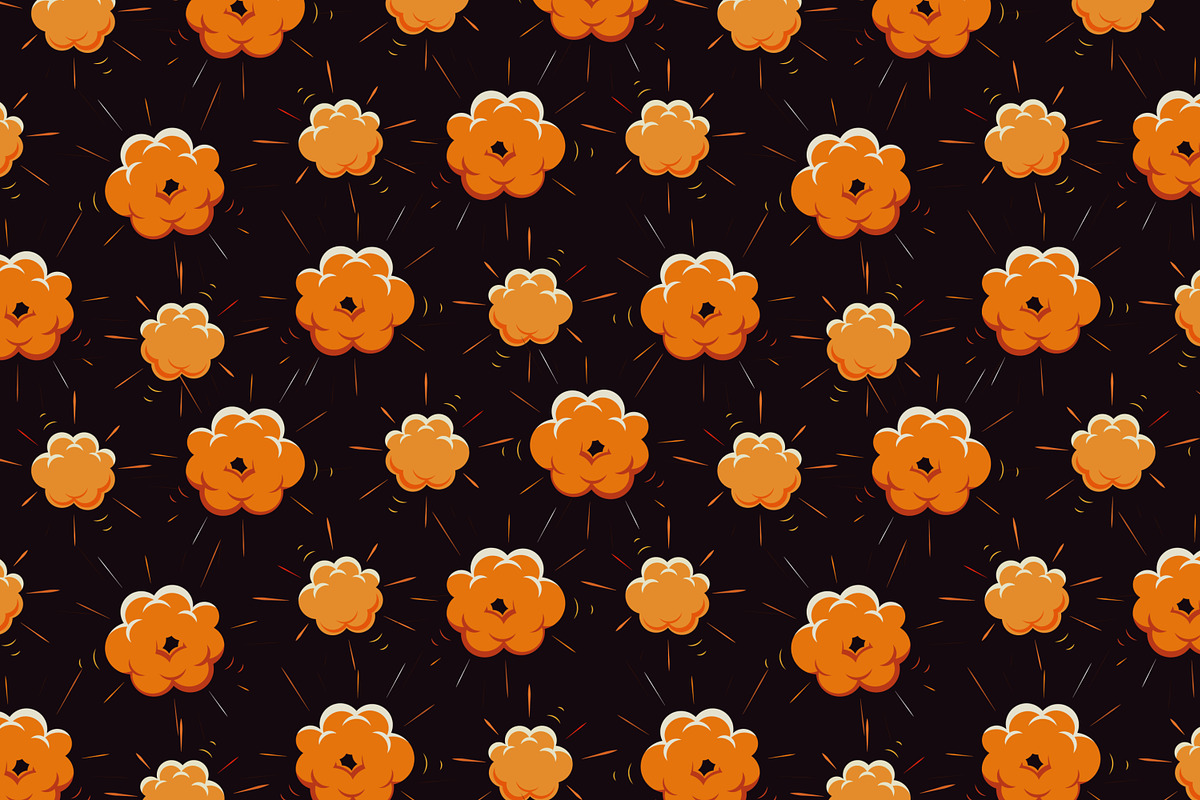 Seamless explosion, boom patterns, a Pattern Graphic by Good Studio (Photo 4 of 13)